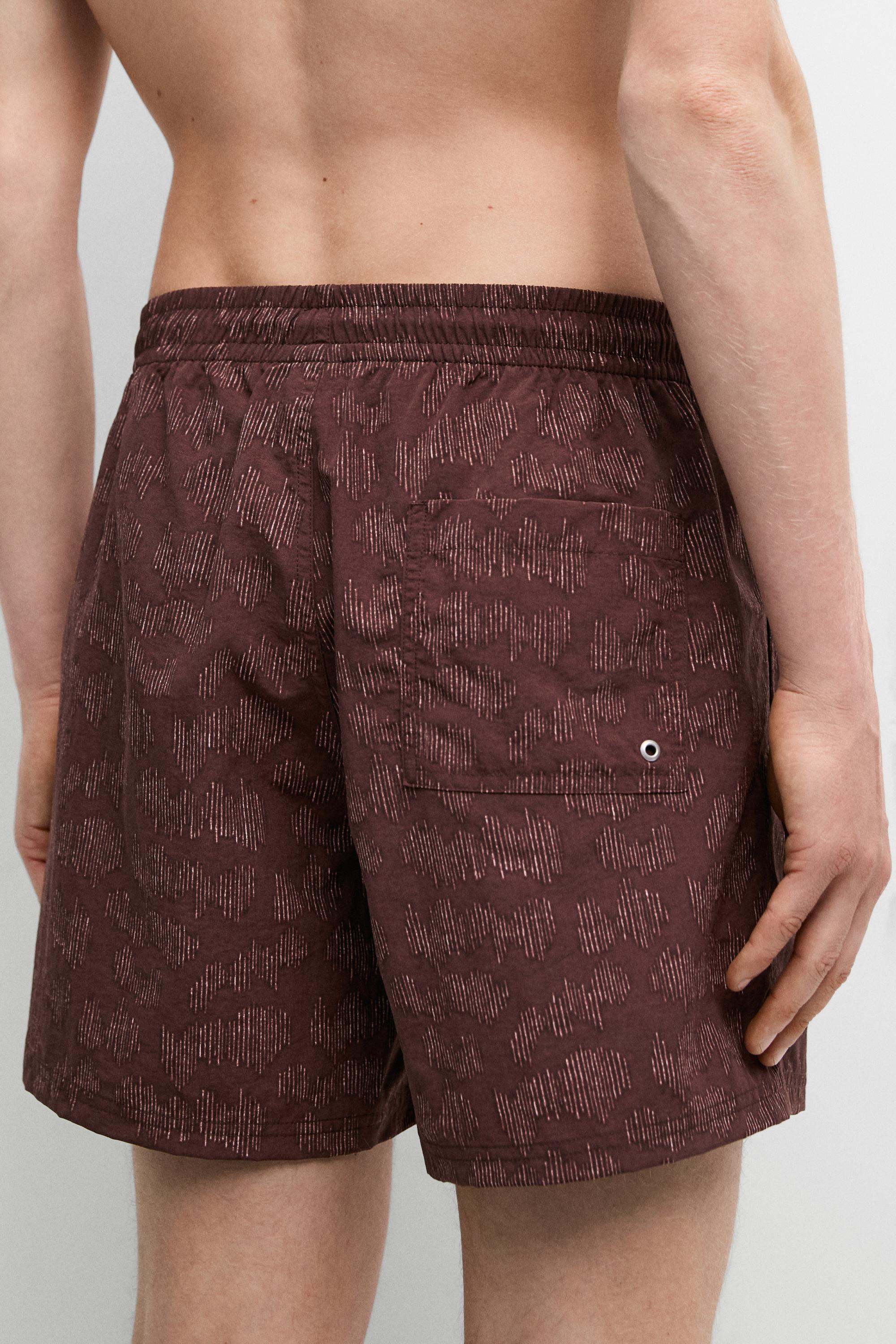 Printed swimming trunks